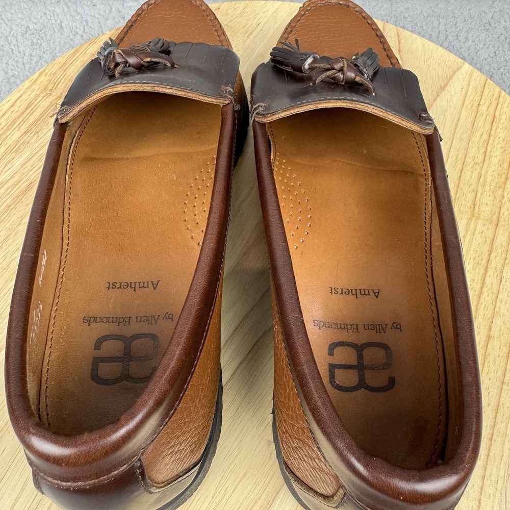 Allen‎ Edmonds Amherst 10 D Brown Pebbled Calf Kilt Loafer Shoes Preppy 42263 - Picture 10 of 12
